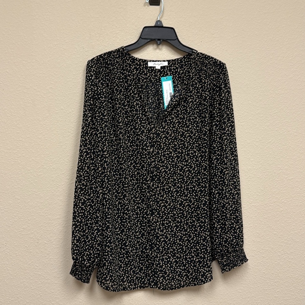 MONDAY FUN AMIYAH LONG SLEEVE BLOUSE BLACK - L